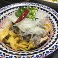 ☆GSSQHY☆'s cooksnap of when they made おひとりさまの新玉と鯖味噌缶で簡単パスタ.