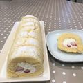 クックD9K0GM☆'s cooksnap of when they made 誕生日に苺のふわふわシフォンロールケーキ.