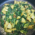 ゆうろくろう's cooksnap of when they made **ほうれん草★じゃがいもタラコ炒め**.