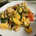 Sayyyyyyy's cooksnap of when they made トマトと卵の炒め物（サラダチキン入り）.