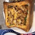 smilytable's cooksnap of when they made 食パンでシカゴピザ.