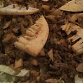 つぶあんまま's cooksnap of when they made 春キャベツにのっけ盛り☆筍とひき肉炒め.