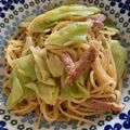 モコチャミ's cooksnap of when they made キャベツとスパムの和風パスタ.