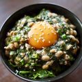 ayusari's cooksnap of when they made 朝食に♪ふわふわあかもく納豆卵かけご飯.