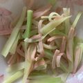 クック3MRQFV☆'s cooksnap of when they made ブロッコリーの茎とハムの塩炒め.
