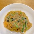 mirakui's cooksnap of when they made スモークサーモンのクリームパスタ.