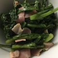 シバイヌりゅう's cooksnap of when they made 春菊とベーコンのポン酢炒め.