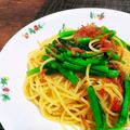 953314's cooksnap of when they made 菜の花と桜エビのパスタ.