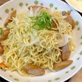 料理に目覚めた高校生's cooksnap of when they made 男の新たまねぎとソーセージのスパゲティー.