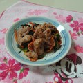 イチゴ、イチゴ。's cooksnap of when they made 豚肉と小松菜の炒め物.