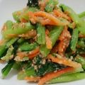 ゆみらんたん's cooksnap of when they made 小松菜とにんじんのゴマ味噌あえ.