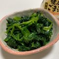 sayaendo＊'s cooksnap of when they made 包丁なし☆簡単☆ほうれん草のナムル.