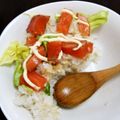 さらさんレシピ's cooksnap of when they made サーモン漬け丼ぶり.