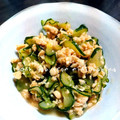 ミニcooking's cooksnap of when they made ✤きゅうりの さっぱり鶏そぼろ和え✤.