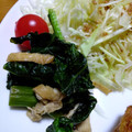 なっちゃん３１１'s cooksnap of when they made かき菜と油揚げの炒め煮！.