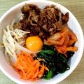 horseland's cooksnap of when they made ☆土鍋で簡単石焼きビビンバ☆手作りナムル.