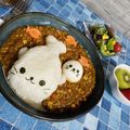 ３匹の大ぶたママ's cooksnap of when they made 【デコカレー】アザラシ親子カレー♪.