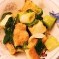 SHⅰ's cooksnap of when they made ねぎと厚揚げと鶏肉のコク旨炒め.