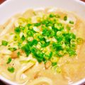 ayusari's cooksnap of when they made リメイククリーミーカレーうどん(古奈屋風.
