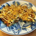 仇波SRW's cooksnap of when they made ☺丸くないたこ焼き？簡単タコお好み焼き☺.
