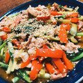 ちゃちゃまる26's cooksnap of when they made 豚肉とターツァイのピリ辛オイスター炒め.