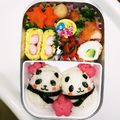 さるぱんだ's cooksnap of when they made パンダちゃんおにぎりのバレンタイン弁当.