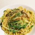 ♪ゆかたん♡'s cooksnap of when they made 水菜とじゃこときのこのパスタ　.