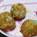 jiin's cooksnap of when they made 離乳食完了期に♪ライスコロッケ風おにぎり.