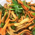 帝とうふ's cooksnap of when they made ニラと舞茸と人参の炒め物.