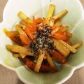 padpad777's cooksnap of when they made 山ウドとこんにゃくのきんぴら.