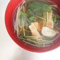 ひじきとがんも's cooksnap of when they made ベーコンと水菜の中華スープ.