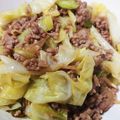 けんけん1016's cooksnap of when they made しょうが香る♡ひき肉キャベツ丼♪.