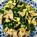 ねこちえ's cooksnap of when they made 豚バラ肉のニラ玉炒め.