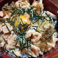 ユーロン's cooksnap of when they made 焼き鮭・ごま・海苔のっけ♥王道TKG♥.