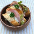 よこ耳ねこ's cooksnap of when they made フランスパンのハムサンド.
