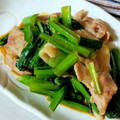 ＊キーツニャン＊'s cooksnap of when they made 簡単♪青菜と豚肉のオイスターソース炒め.