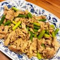 かねみな's cooksnap of when they made にんにくの芽と豚肉のオイスターソース炒め.