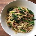 栗丸うさぎ's cooksnap of when they made 春香る✤菜の花とベーコンの和風パスタ.