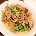 らがぶーりん's cooksnap of when they made 水菜と豚肉のめんつゆマヨ炒め.