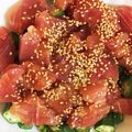 seacomet's cooksnap of when they made 簡単おつまみ★マグロとオクラの塩ユッケ.
