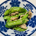 kotorinpi's cooksnap of when they made 簡単おつまみ♡砂糖えんどうの旨辛ナムル.