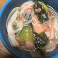 ＊葉子＊'s cooksnap of when they made 青梗菜･新玉ねぎ･カニカマの中華スープ煮.