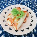 Satoco❋'s cooksnap of when they made 餃子の皮でおつまみハムチーズ♪蜂蜜添えて.