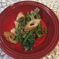 tikariri's cooksnap of when they made 小松菜とちくわのゴマ和え.