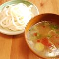 ちーまぐ's cooksnap of when they made ごま味噌肉汁つけうどん.