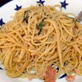 あかりんと愉快なママ's cooksnap of when they made 明太子としらすのさっぱりパスタ.