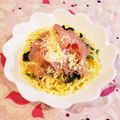 Richland☆Y's cooksnap of when they made 生ハムとほうれん草のパスタ.