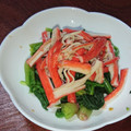 クックVOY1Q3☆'s cooksnap of when they made ほうれん草消費♪かにかまをのせるだけ！.