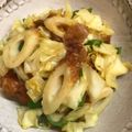 豆乳pudding's cooksnap of when they made お弁当に！冷凍キャベツと竹輪カレー味.