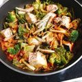 ぶークリーム's cooksnap of when they made フライパンで簡単！塩鮭のトマトパッツァ.